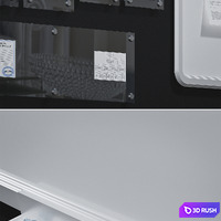 Wall Mounded Acrylic Frame Picture 3D Model Vray