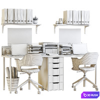 IKEA office workplace 12 3D Model Vray, Corona