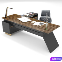 Office table 3D Model Vray