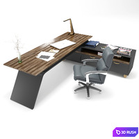 Office table 3D Model Vray
