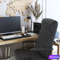 IKEA office workplace 24 3D Model Vray, Corona