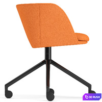 Fredericia Verve swivel castors chair 3D Model Vray, Corona
