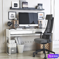 IKEA office workplace 37 3D Model Vray, Corona