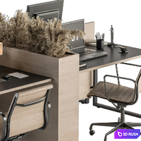 Office Furniture - employee Set 20 3D Model Vray, Corona