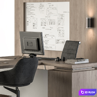 Office Furniture - Manager Set Table with Whiteboard 38 3D Model Vray, Corona