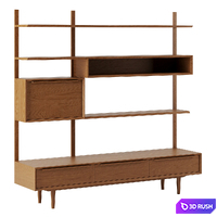 Portobello Shelf Unit by Maisons du Monde 3D Model Corona
