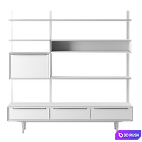 Portobello Shelf Unit by Maisons du Monde 3D Model Corona