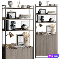Wardrobe &amp; Display cabinets 01 3D Model Vray, Corona
