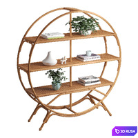 Irving Bookcase 3D Model Vray, Corona