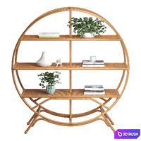 Irving Bookcase 3D Model Vray, Corona