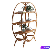Irving Bookcase 3D Model Vray, Corona