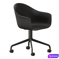 Harbor Dining Chair Star Base W Casters 3D Model Corona