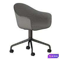 Harbor Dining Chair Star Base W Casters 3D Model Corona