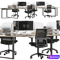 Oval office set 3D Model Vray, Corona
