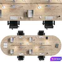Oval office set 3D Model Vray, Corona