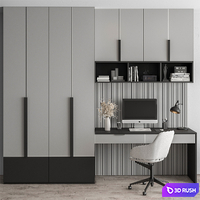 Home Office Desk and Wardrobe Set - Office Furniture 341