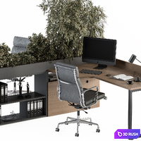 Employee Set - Office Furniture 348 3D Model Vray, Corona