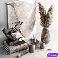 Decorative set 29 3D Model Vray, Corona
