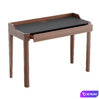 La Redoute Junius Desk walnut wood 3D Model Vray, Corona