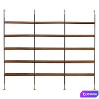Roll bookcase by Bonaldo 3D Model Corona