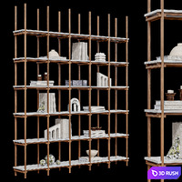 Rack_02 with decor 3D Model Corona