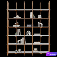 Rack_02 with decor 3D Model Corona