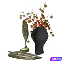 Decor set Marabou Stork 3D Model Corona