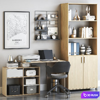 Workplace 172 3D Model Vray, Corona
