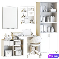 Workplace 172 3D Model Vray, Corona