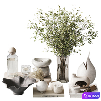 Decorative set H102 3D Model Vray, Corona