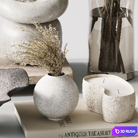 Decorative set H102 3D Model Vray, Corona