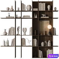 Shelves Decorative - Rack Set 19 3D Model Vray, Corona