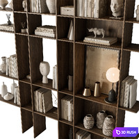 Shelves Decorative - Rack Set 19 3D Model Vray, Corona