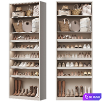 Shoe cabinet with filling for the hallway and wardrobe 002 3D Model Corona