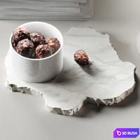Coffee table decor set 088 with branch 3D Model Corona