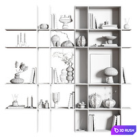 Decorative set Z01 3D Model Vray, Corona