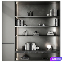 Bookcase 028 3D Model Vray