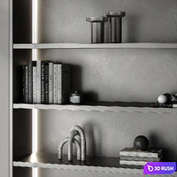 Bookcase 028 3D Model Vray