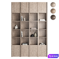 Built-in bookshelf 002 KM 3D Model Corona