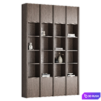 Built-in bookshelf 002 KM 3D Model Corona