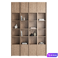 Built-in bookshelf 002 KM 3D Model Corona