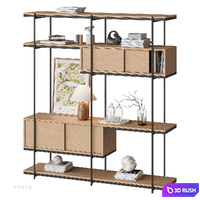 Shelf NG14 Pierce West Elm 3D Model Vray, Corona