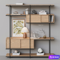 Shelf NG14 Pierce West Elm 3D Model Vray, Corona