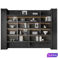 Bookcase 031 3D Model Vray