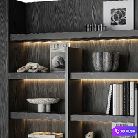 Bookcase 031 3D Model Vray