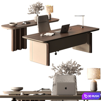 Manager Desk - Office Furniture 673 3D Model Vray, Corona