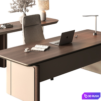 Manager Desk - Office Furniture 673 3D Model Vray, Corona