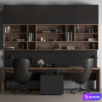 Employee Set - Office Furniture 676 3D Model Vray, Corona