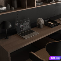 Employee Set - Office Furniture 676 3D Model Vray, Corona