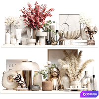 Decorative set 63 3D Model Vray, Corona